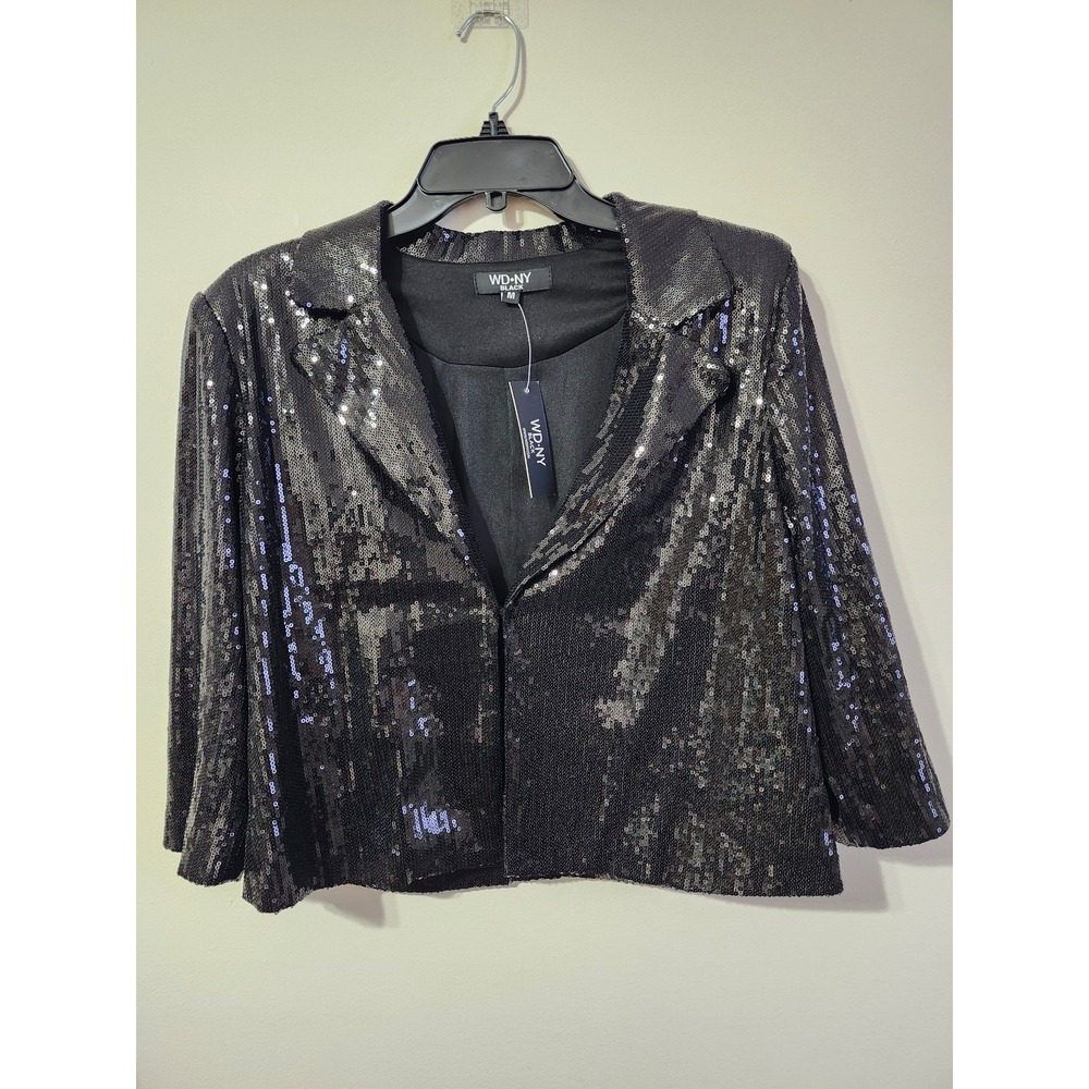 WD.NY Black Sequin Jacket new M